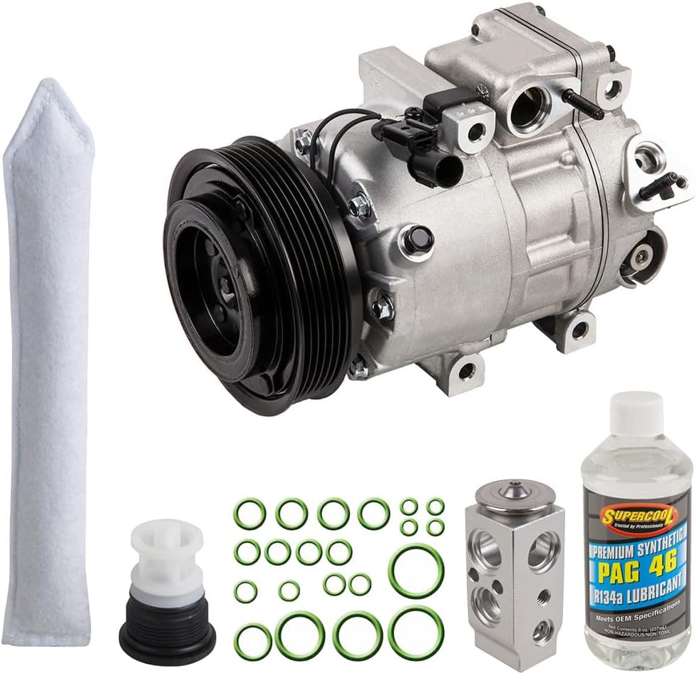 OEM AC Compressor w/A/C Repair Kit For Kia Sorento V6 2012 2013 2014 2015 w/Rear AC - BuyAutoParts 60-84413RN NEW