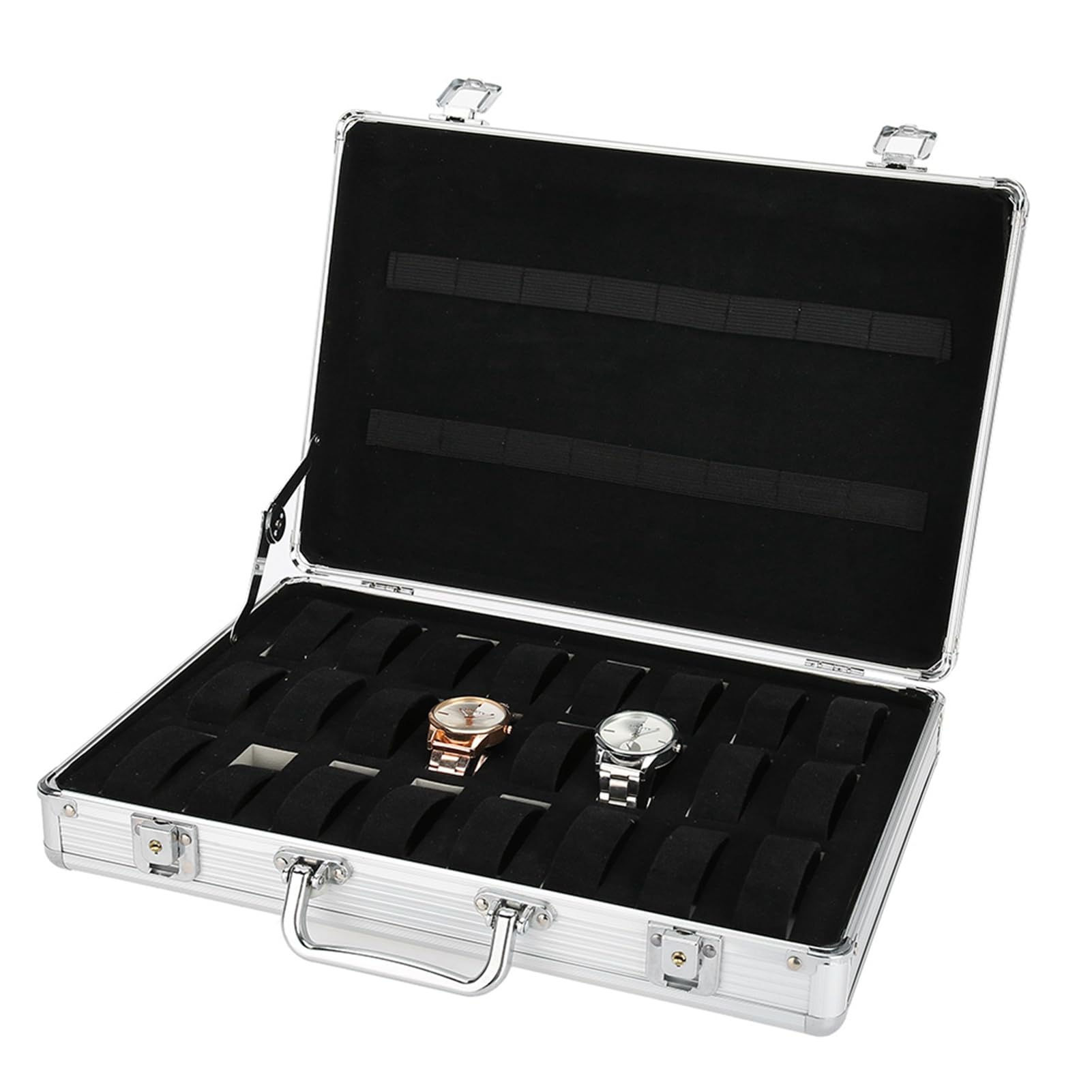 Porta Orologi con 24 Slot - 24 Griglie in Lega di Alluminio, Porta Orologi,