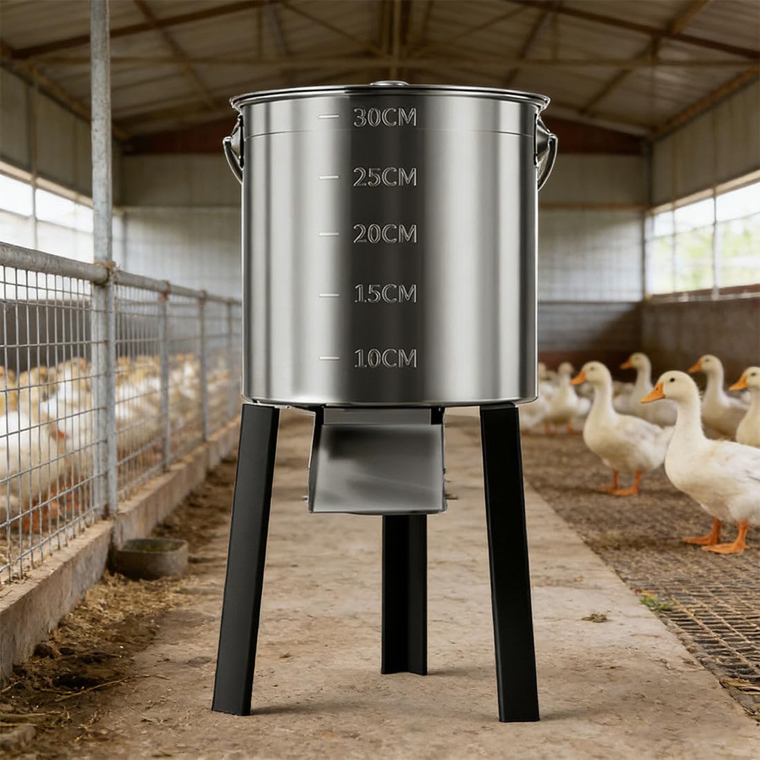 QianCruxtacy Pallet Feed Making Machine for Chicken, 200W Vegetable Slicer with Pure Copper Brushless Motor, 201 Stainless Steel Body, 50–100 Kg/Hour, Ideal for Small Farms to Rapidly Shred Fodder