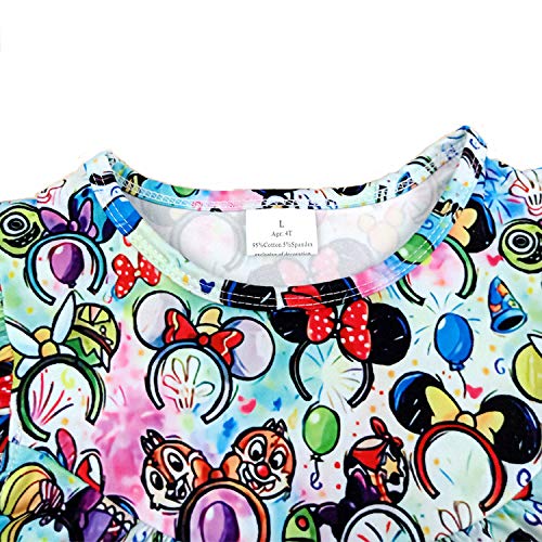 Girl White Mickey Boutique Flutter Dress Children Kids Summer Mouse Milksilk Clothes2