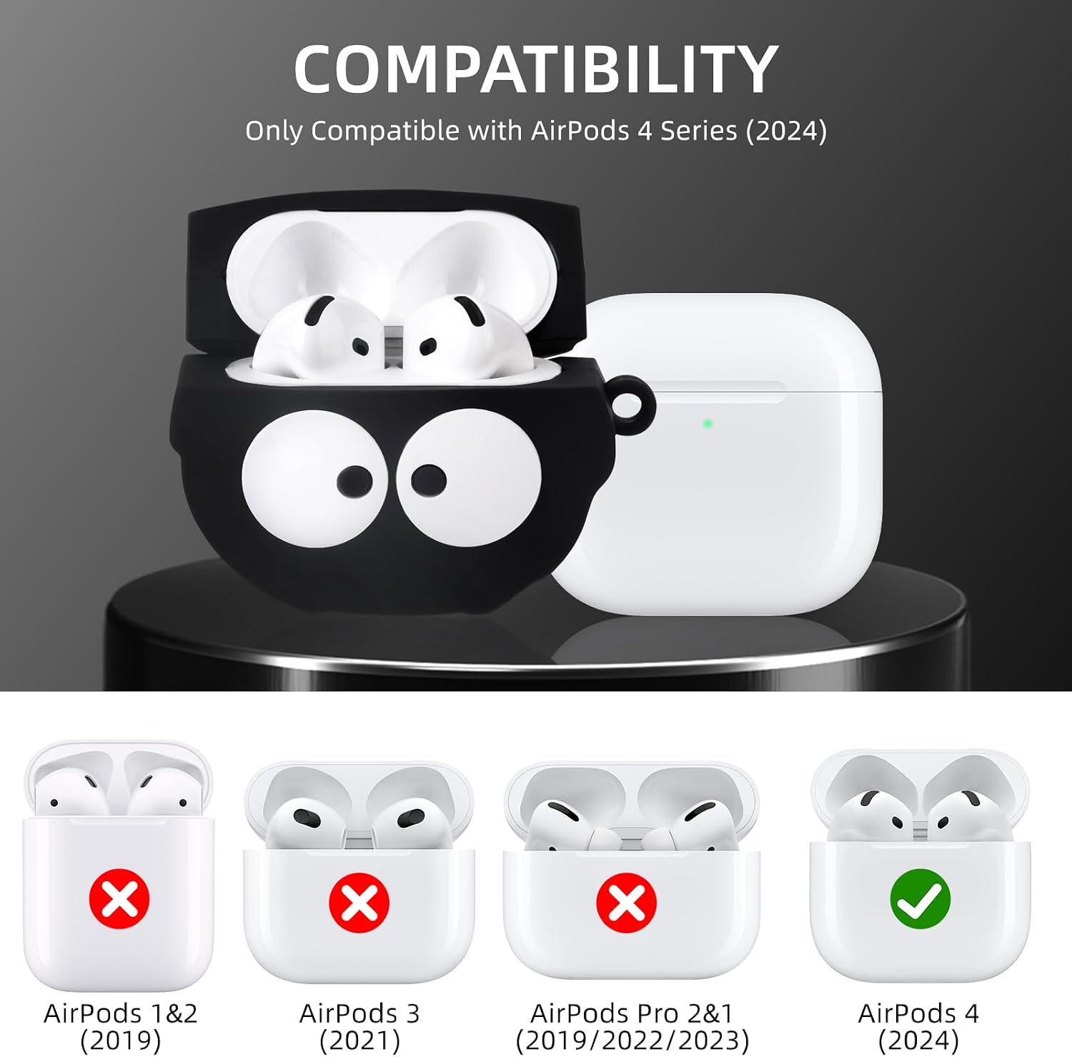 for AirPods 4 Case Cover Cute, Soft Silicone Protective Funny Anime Case for Apple AirPods 4th Generation with Cleaner kit, 3D Cartoon Character Design Case for Air pods4 for Women Men Girls Boys