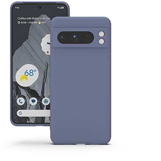 YATWIN Silicone Back Case for Google Pixel 8 Pro, Soft-Touch Phone Back Cover for Google Pixel 8 Pro - Lavender Grey