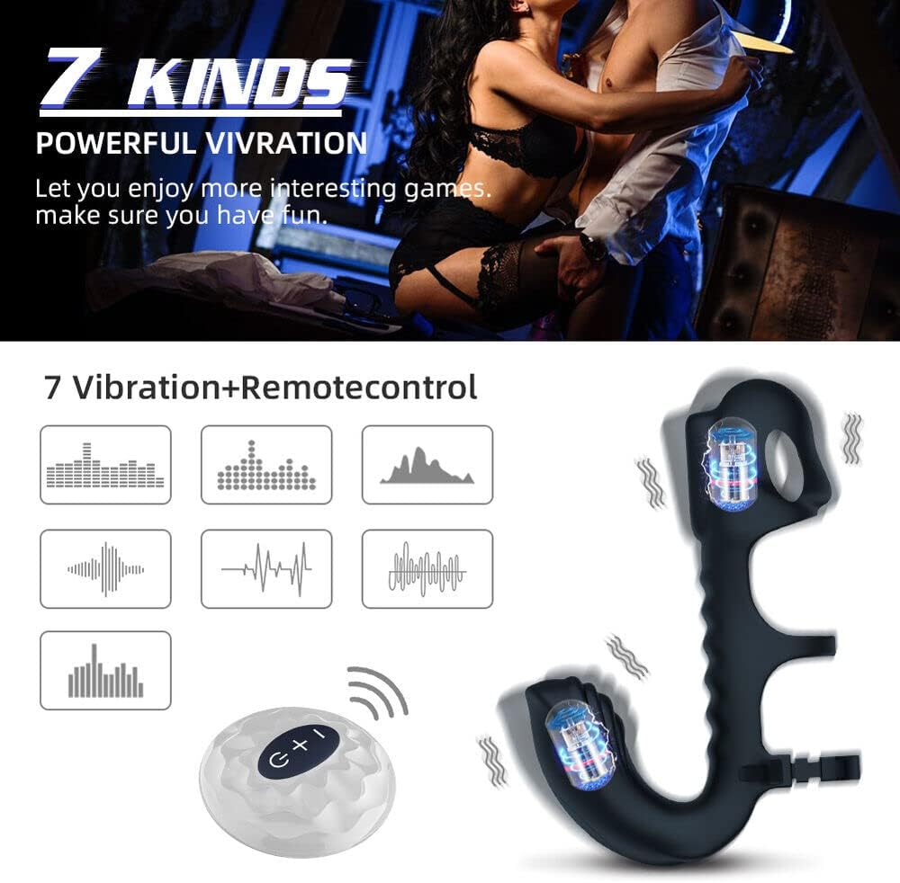 [Waller PAA] Penis Cock Ring Enhancer G-spot Vibrator Clit Stimulator Sex Toys for Couples