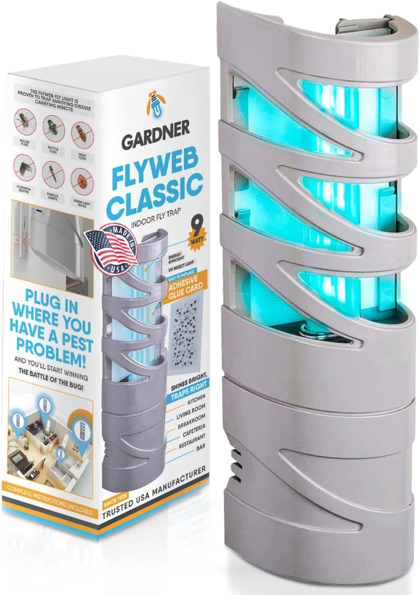 Gardner FlyWeb Fly Trap - Catcher & Killer for Fruit Flies, Mosquitos, Gnats