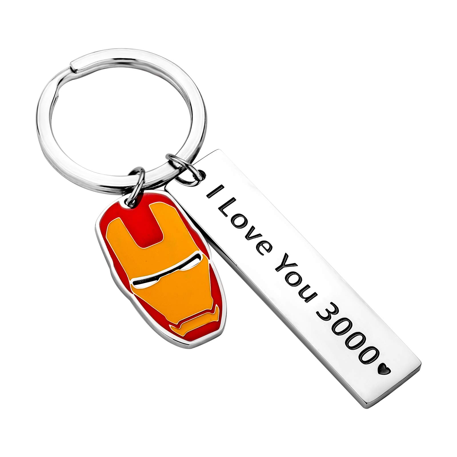 I Love You 3000 Keychain Iron Man Avengers Keychain Inspire Gift for Wife Girlfriend Boyfriend Husband Avenger Fan