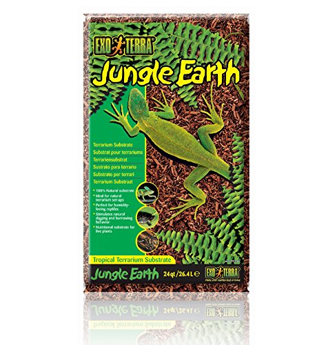 Exo Terra Jungle Earth, Terrarium Substrat aus Pinienrinde, Dschungelerde, ideal für feuchtigkeitsliebende Reptilien, Amphibien und Wirbellose, 26,4L