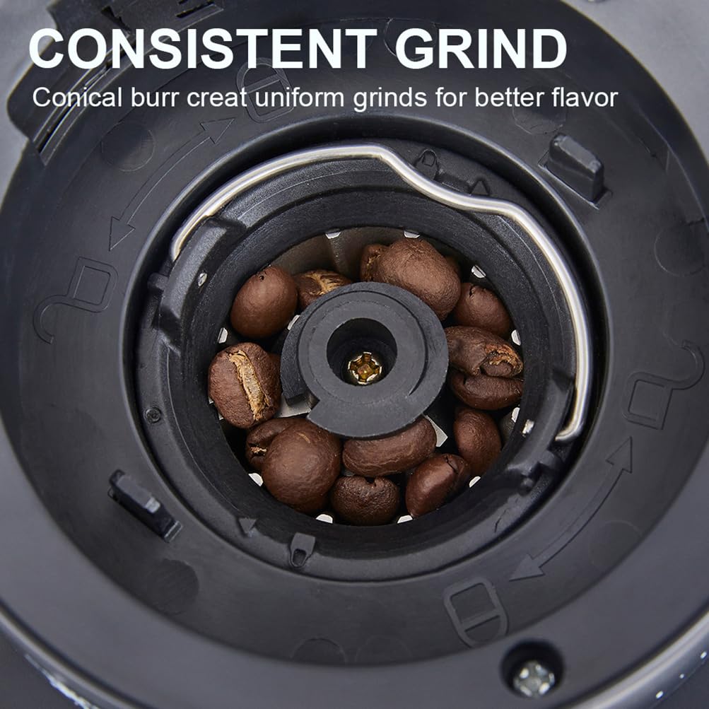 Molinillo de café eléctrico fresas cónicas, pantalla táctil grande 275 g, con 31 ajustes molienda, molinillo automático un solo botón, for goteo, moca y a mano