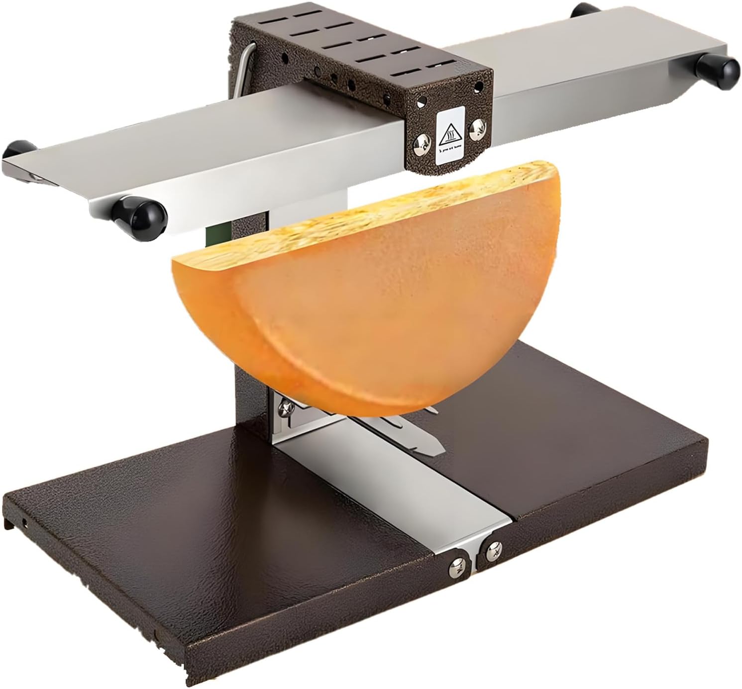 Traditional French Raclette Melter for Quarter Wheel, 4-Person Tabletop Grill with Adjustable Heating Rods, Foldable & Safety Switch for Dining Experience