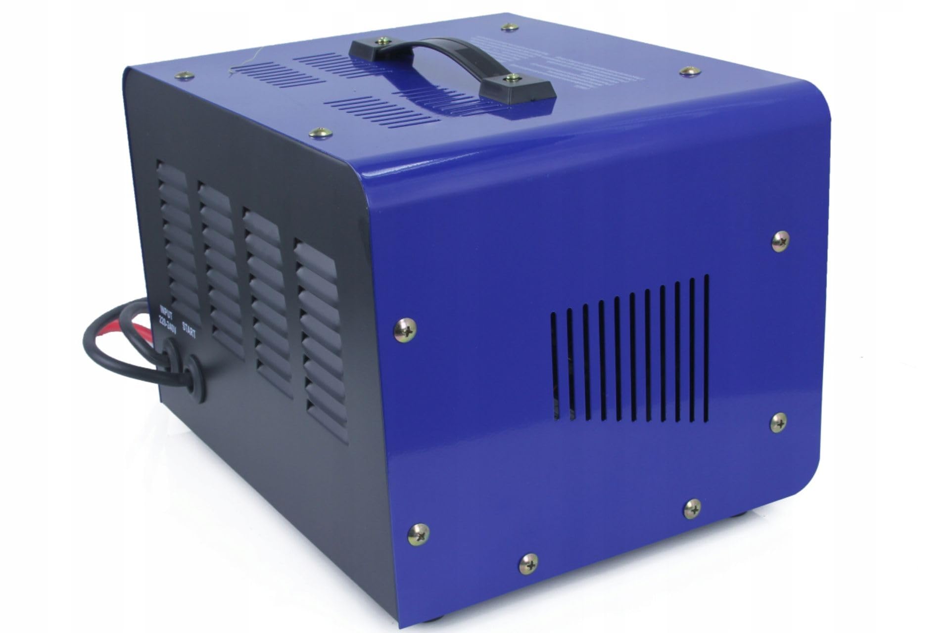 Cargador de coche con carga rápida | 500 Ah | 12-24 V | Corriente pico 60 A | Portátil | Azul