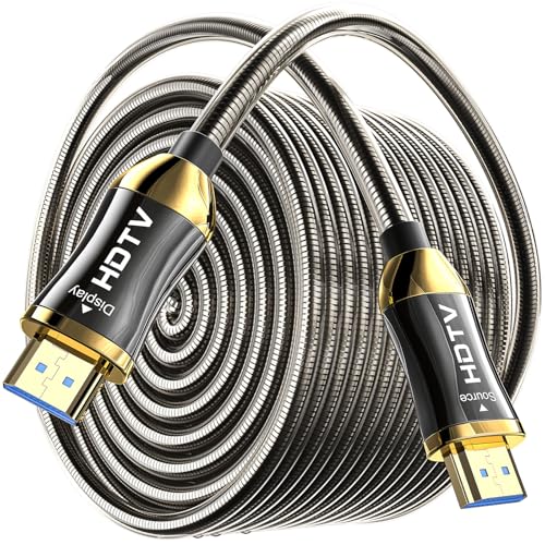 SMICEM 8K HDMI Fibre Optic Cable 30M, Steel Armour Optical H