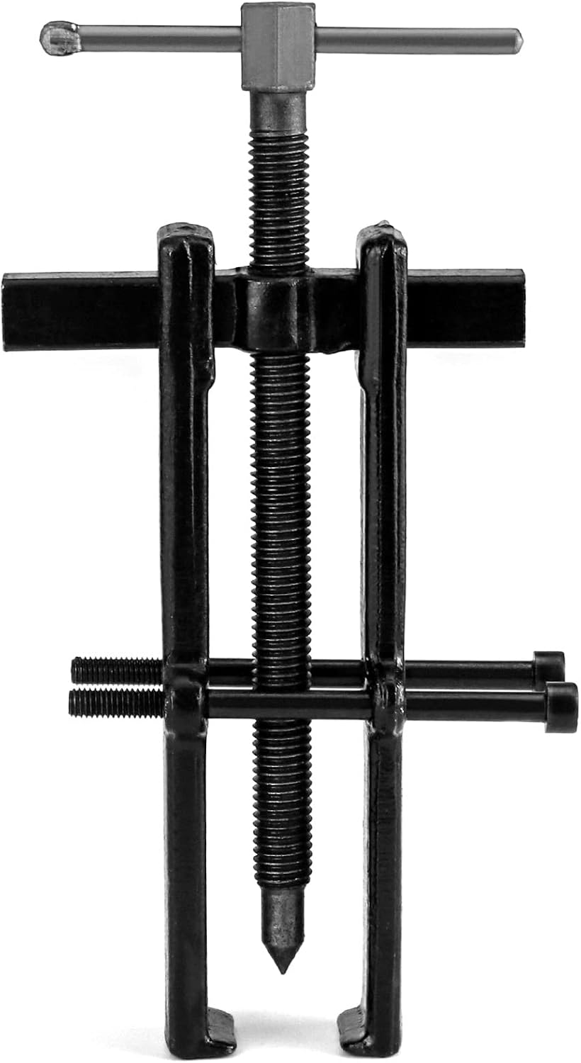 QWORK Bearing Puller, 8" - 70 x 120 mm Adjustable Two Jaw Pilot Remover Pump Pulley Remover Hand Repair Tool Straight Type