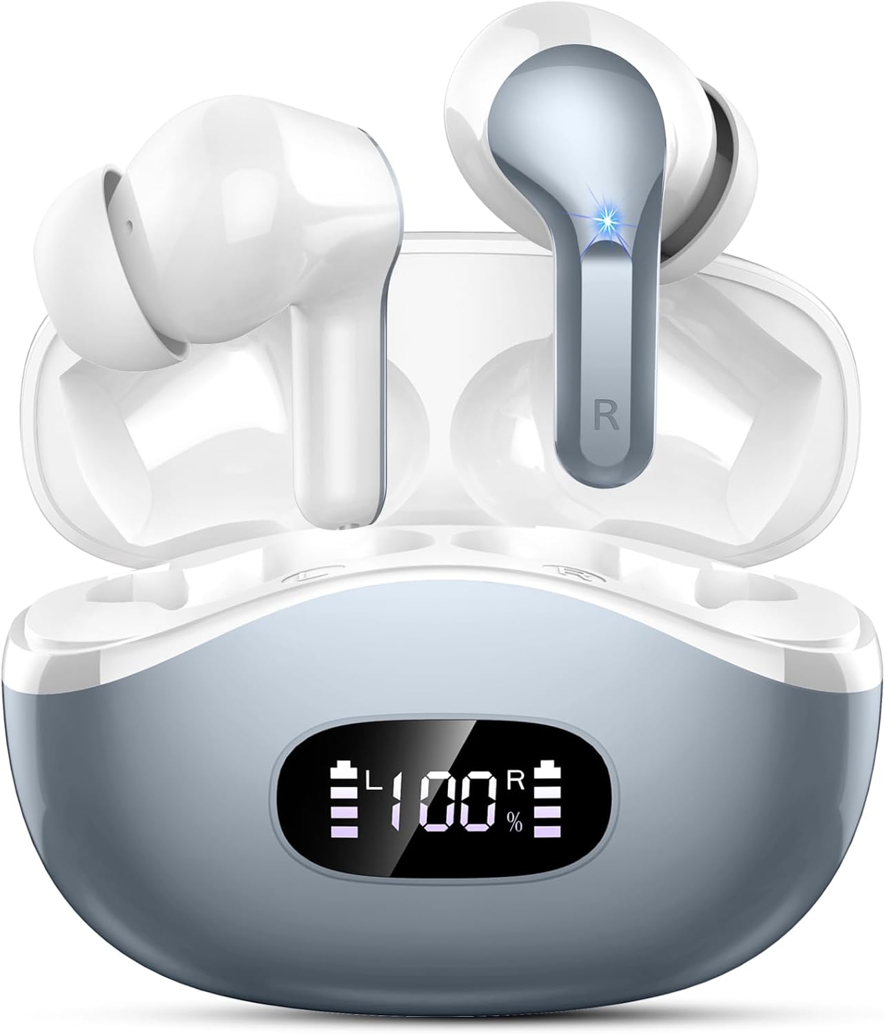 Ordtop Wireless Earbuds, Bluetooth 5.3 Headphones 2025 NEW Ear Buds 40H Bass Stereo in-Ear Earphones