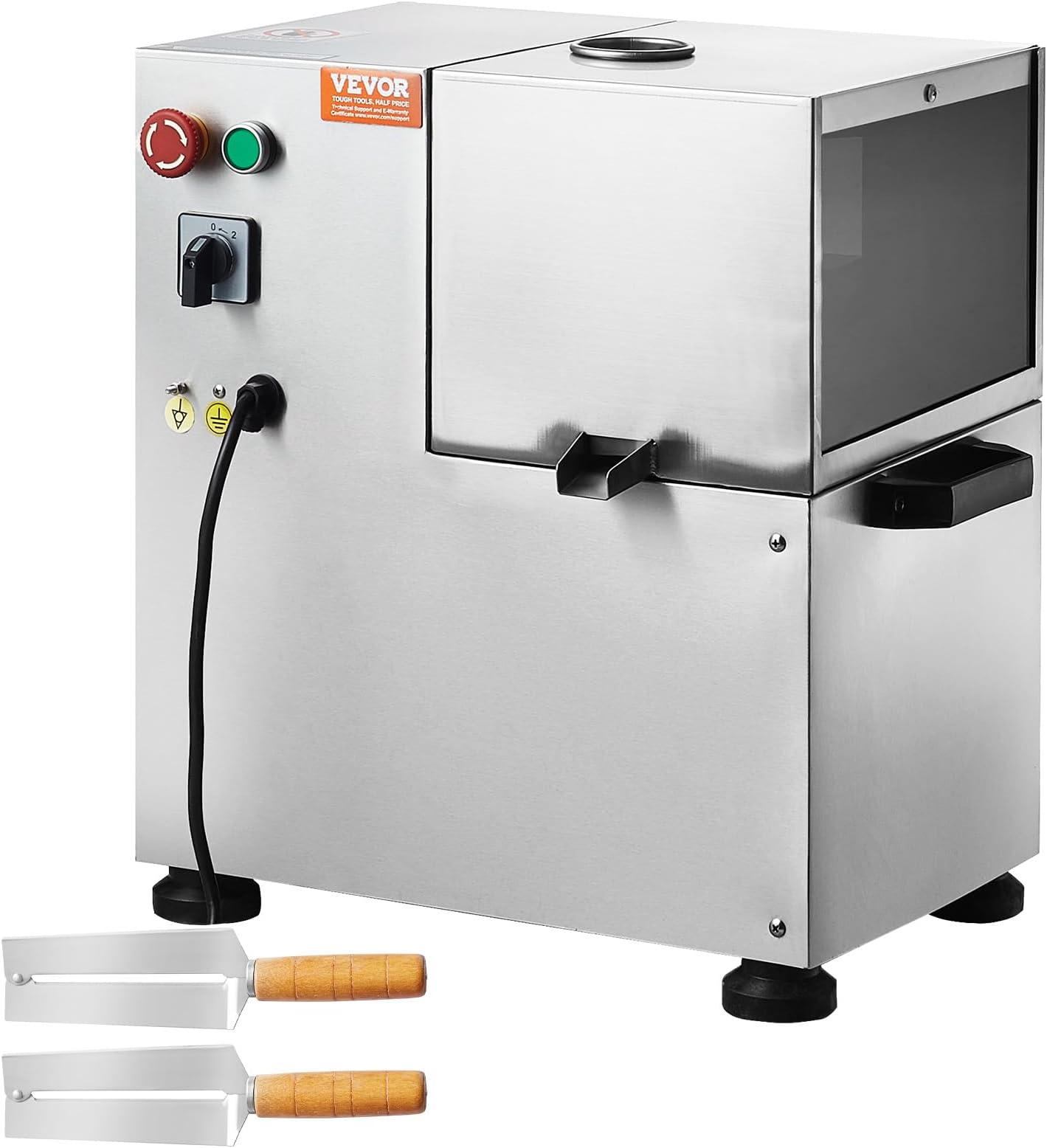 VEVOR Electric Sugar Cane Juicer, 800W Sugarcane Juicer Machine with 661LBS/H High Output, 4 Stainless Steel Roller, Auto Roller Pressure Adjustment Sugarcane Juice Press Extractor for Home/Commercial