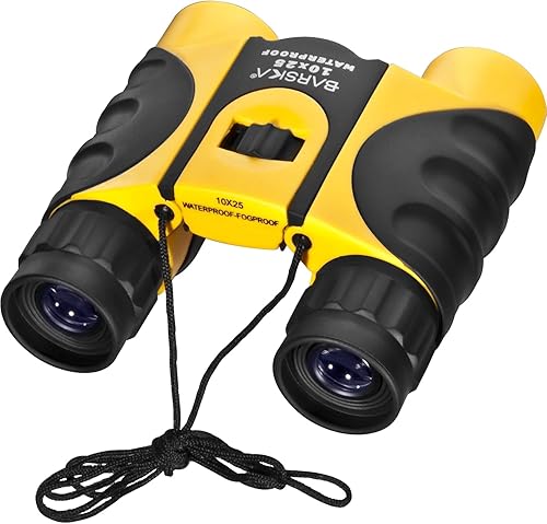 Miniatura 4 de BARSKA Binocular compacto impermeable 10x25 (amarillo)