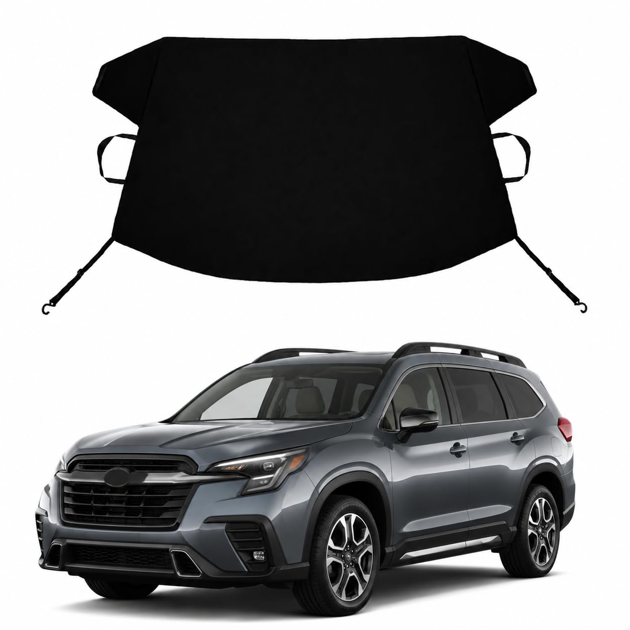 Ascent Custom Windshield Cover for Ice and Snow Su-ba-ru Ascent Heavy Duty 600D Oxford Fabric Windshield Protector Fit Waterproof Frost Snow Cover Winter Car Accessories