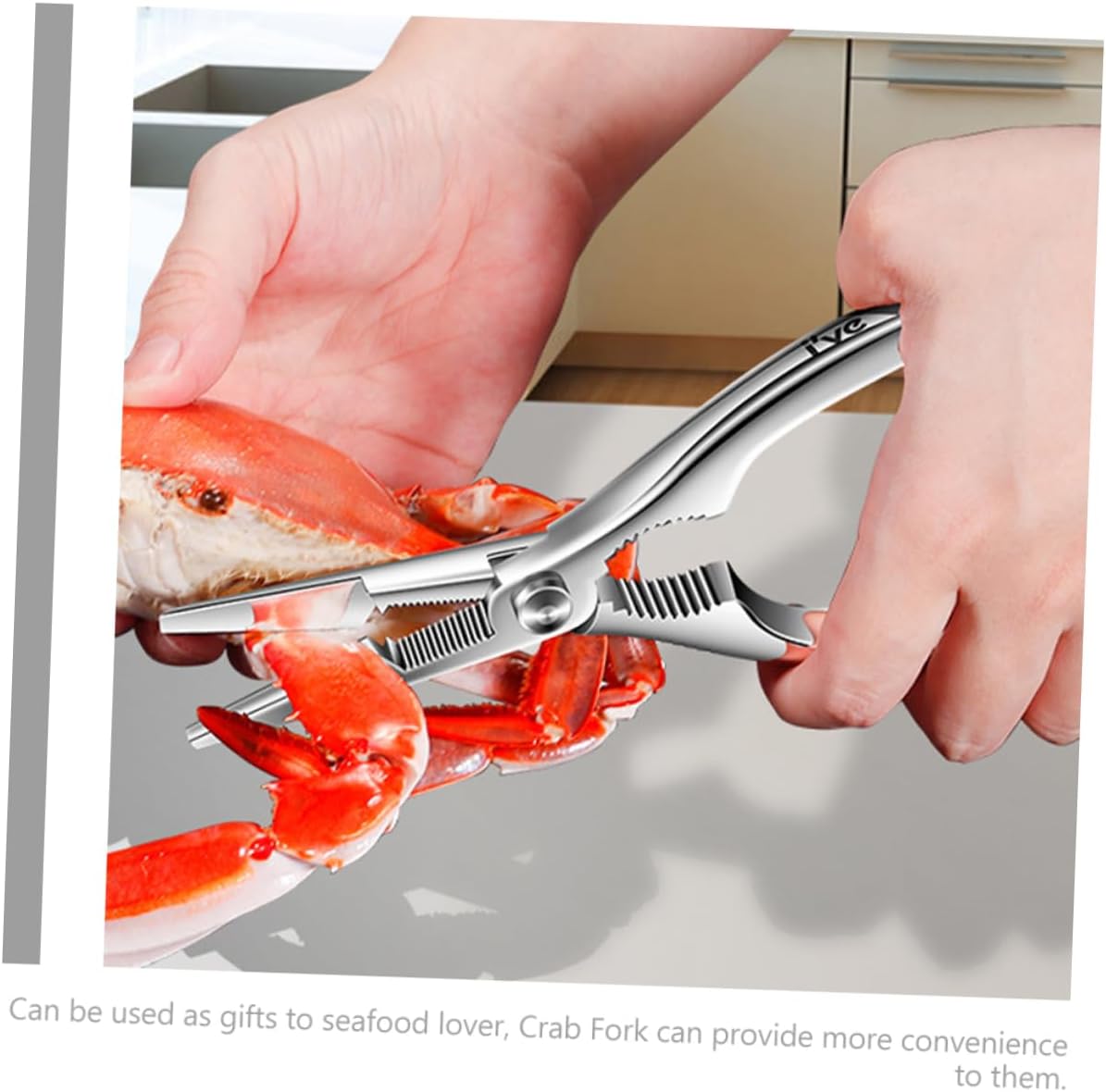 1set Stainless Steel Crab Tools Seafood Utensils Ergonomic Grip for Cracking Lobster Crab Legs Stainless Steel Portable Storage Included