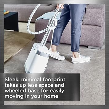 Rowenta Professional Full Size Steamer for Clothes with Screen 65 Inches 1.3 Liter Capacity 1700 Watts Ironing, Fabric Steamer, Garment Steamer, Adjustable IS8440