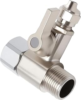Wasseranschluss Adapter T-Stück, Absperrventil T-Stück 3/8x3/8x1/4" Absperrhahn Gartenschlauch Verteiler Wasserhahn Absperrhahn Schlauchwasseranschluss Verteiler zum Anschluss Von 2 Geräten