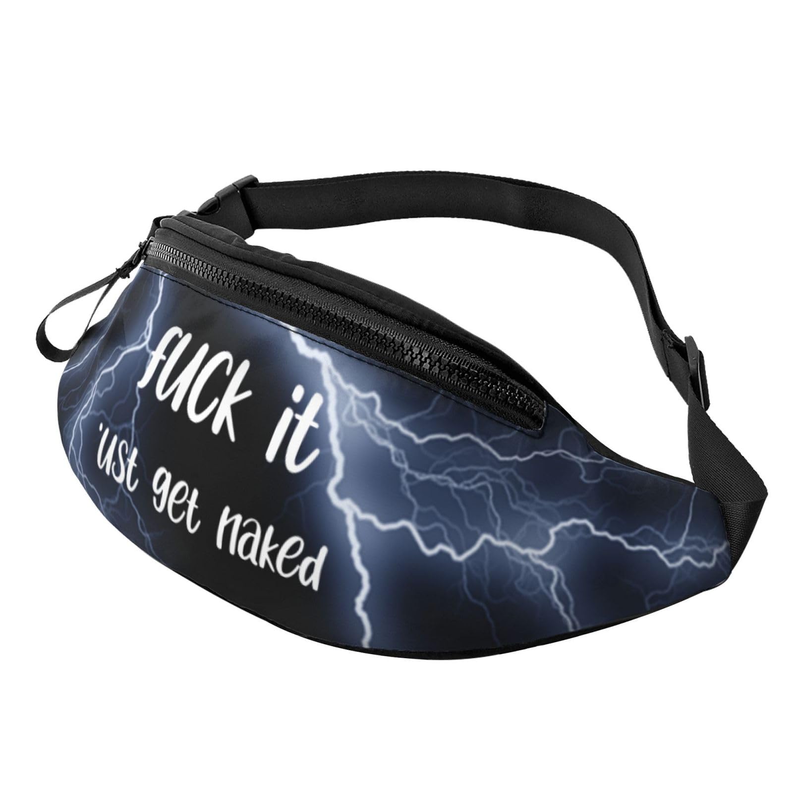 Fuck It Just Get Naked Crossbody fanny pack for men and women, ideal for travel, sports and running