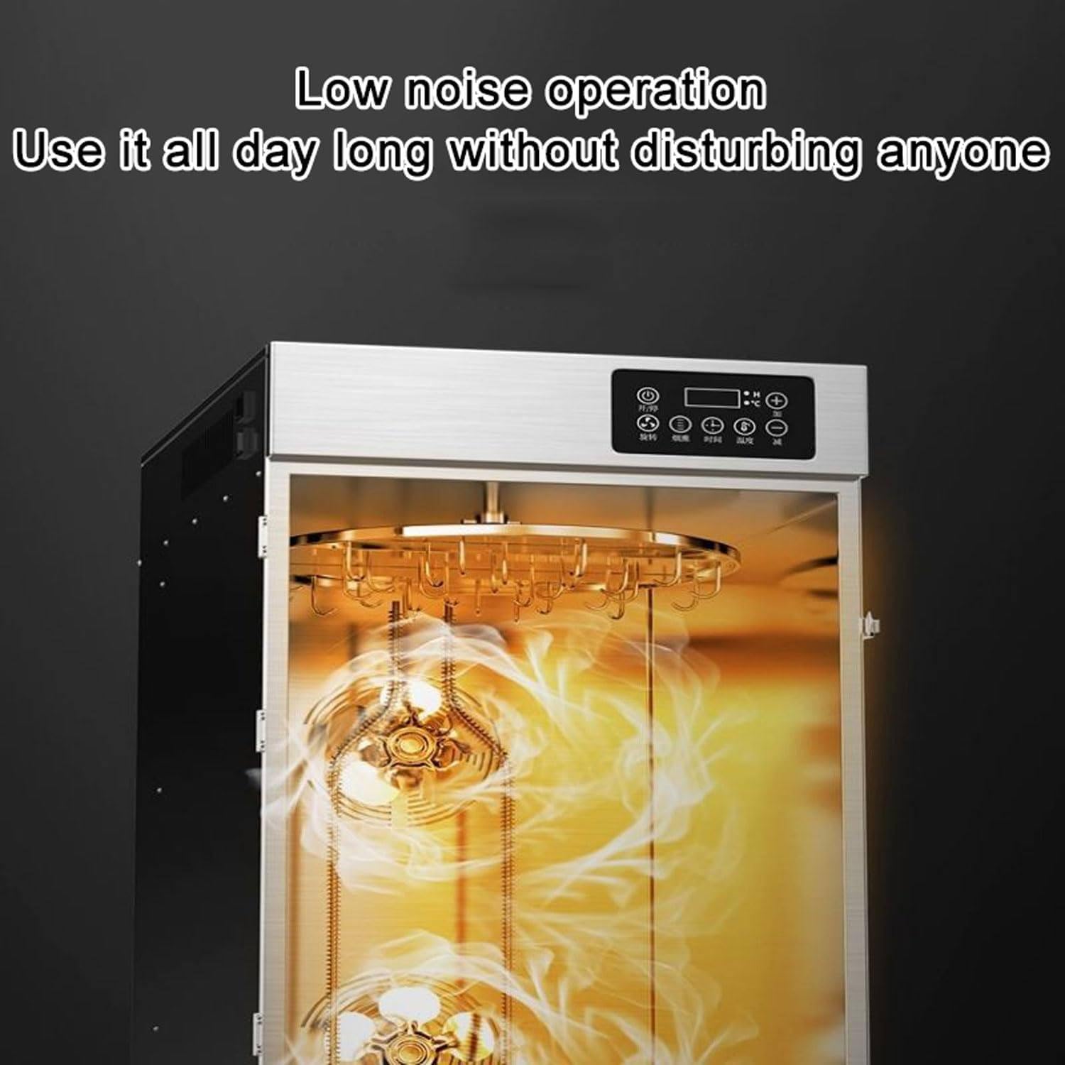 FENOKD Commercial Food Dehydrator Machine, 1500W Rotary Automatic Meat Dryer with Touch-Control LED Display, for Jerky Herbs Meat Beef Fruit Vegetables