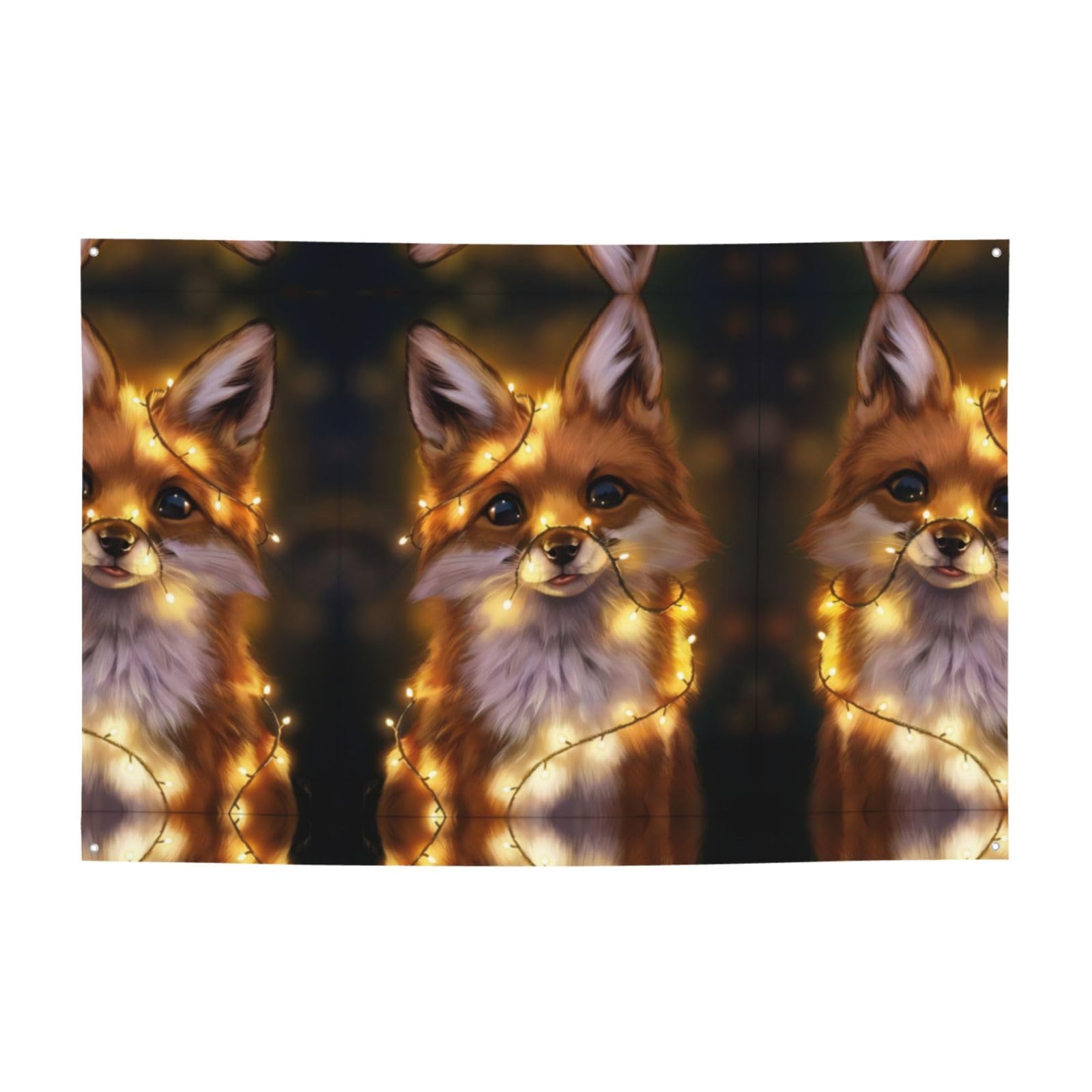 Drapeaux imprimés renard haute définition, toiles de fond suspendues premium