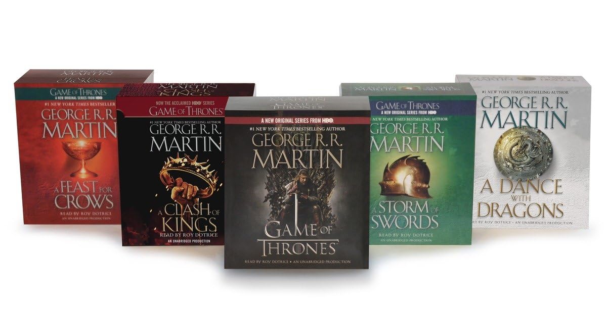George R. R. Martin Song of Ice and Fire Audiobook Bundle: A Game of Thrones (HBO Tie-in), A Clash of Kings (HBO Tie-in), A Storm of Swords A Feast for Crows, and A Dance with Dragons