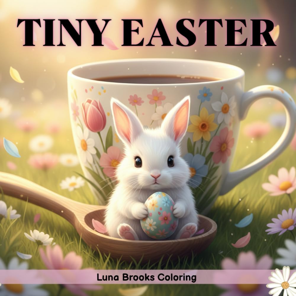 Tiny Easter: A Micro-World Coloring Book for Kids and Families | 40 Whimsical Easter Coloring Pages: Adorable Coloring Pages Where Tiny Animals Discover a Giant Easter World
