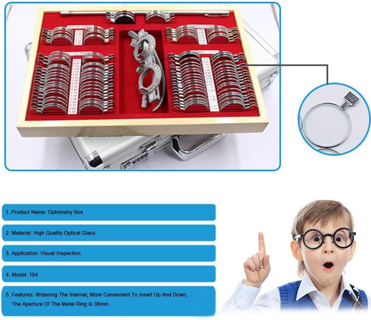 Amazon.com: GEHPYYDS 104 pcs Optical Trial Lens Set Optometry Kit
