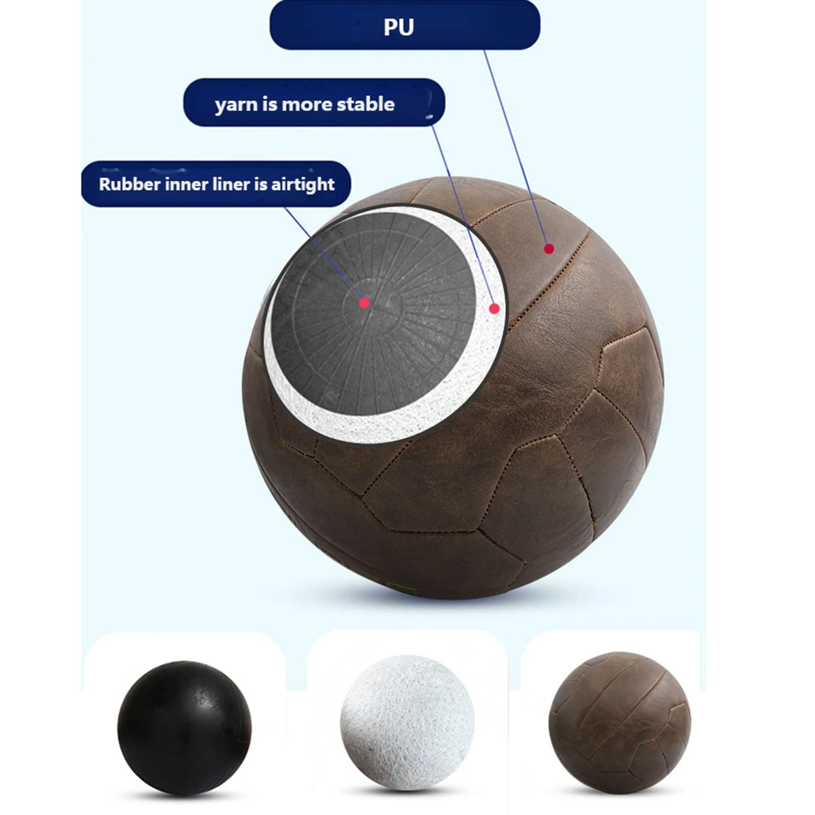 Balón de fútbol de PU tamaño 5 para práctica de Rutina