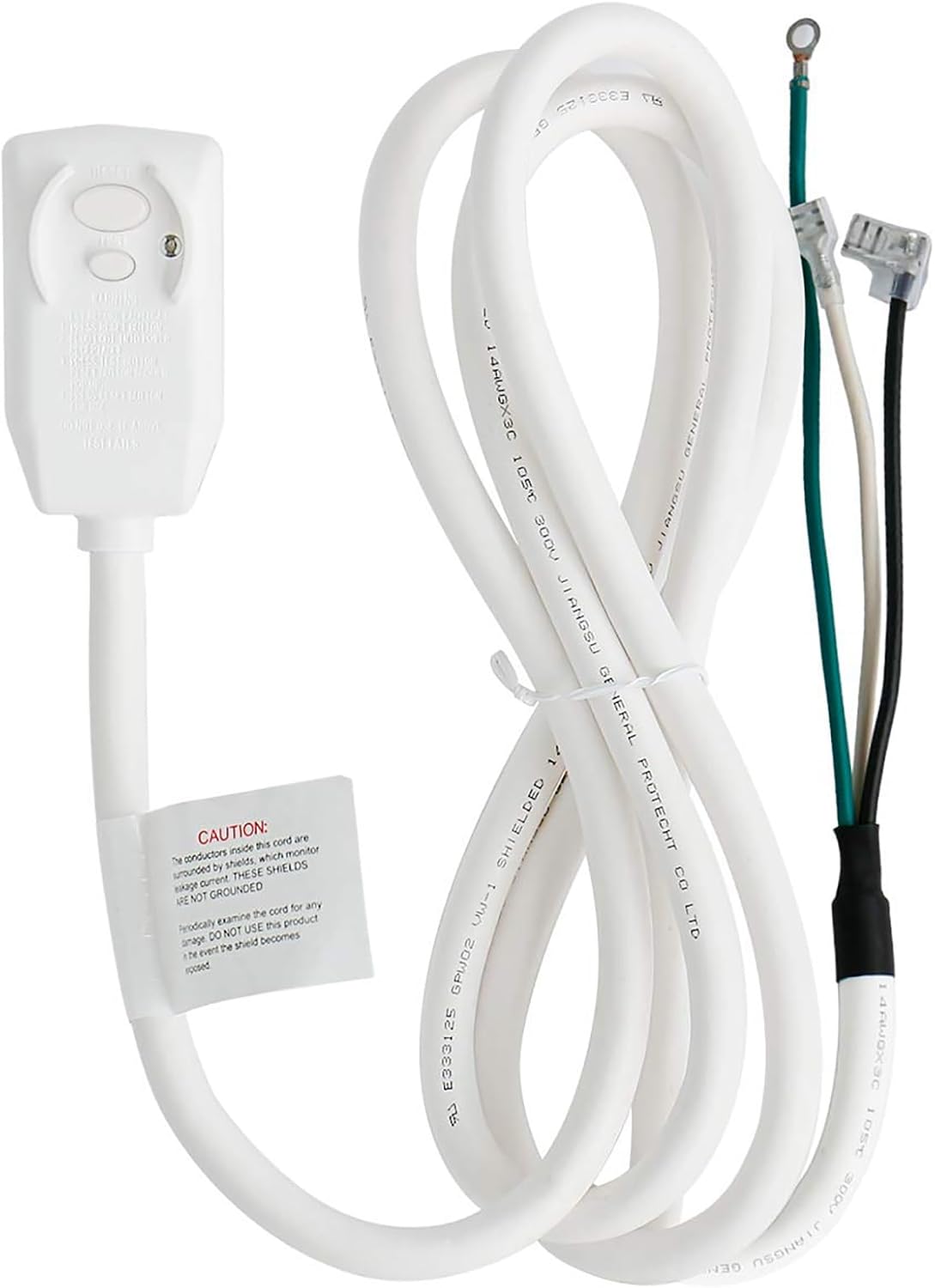 BAOMAIN LCDI Air Conditioner Power Cord Replacement, 7.5FT 14AWG 120V 15A 1800W Leakage Current Detection Interrupter Plug, NEMA 5-15P, UL Recognized Component, for Portable/Window AC Units