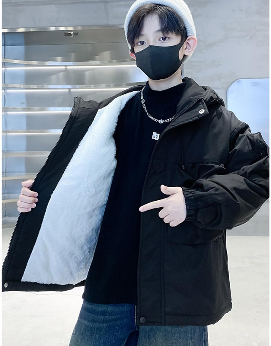 [イノヤ] 超撥水アウター キッズ 中綿 雪 冬 ベンチコート ジュニア 冬 モッズコート ハーフコート 男の子 女の子 120cm