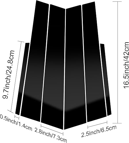 Miniatura 4 de BASIKER 6 piezas compatibles con Honda Civic Sedán 2006 2007 2008 2009 2010 2011, adhesivos antiarañazos para molduras de puertas de ventana,