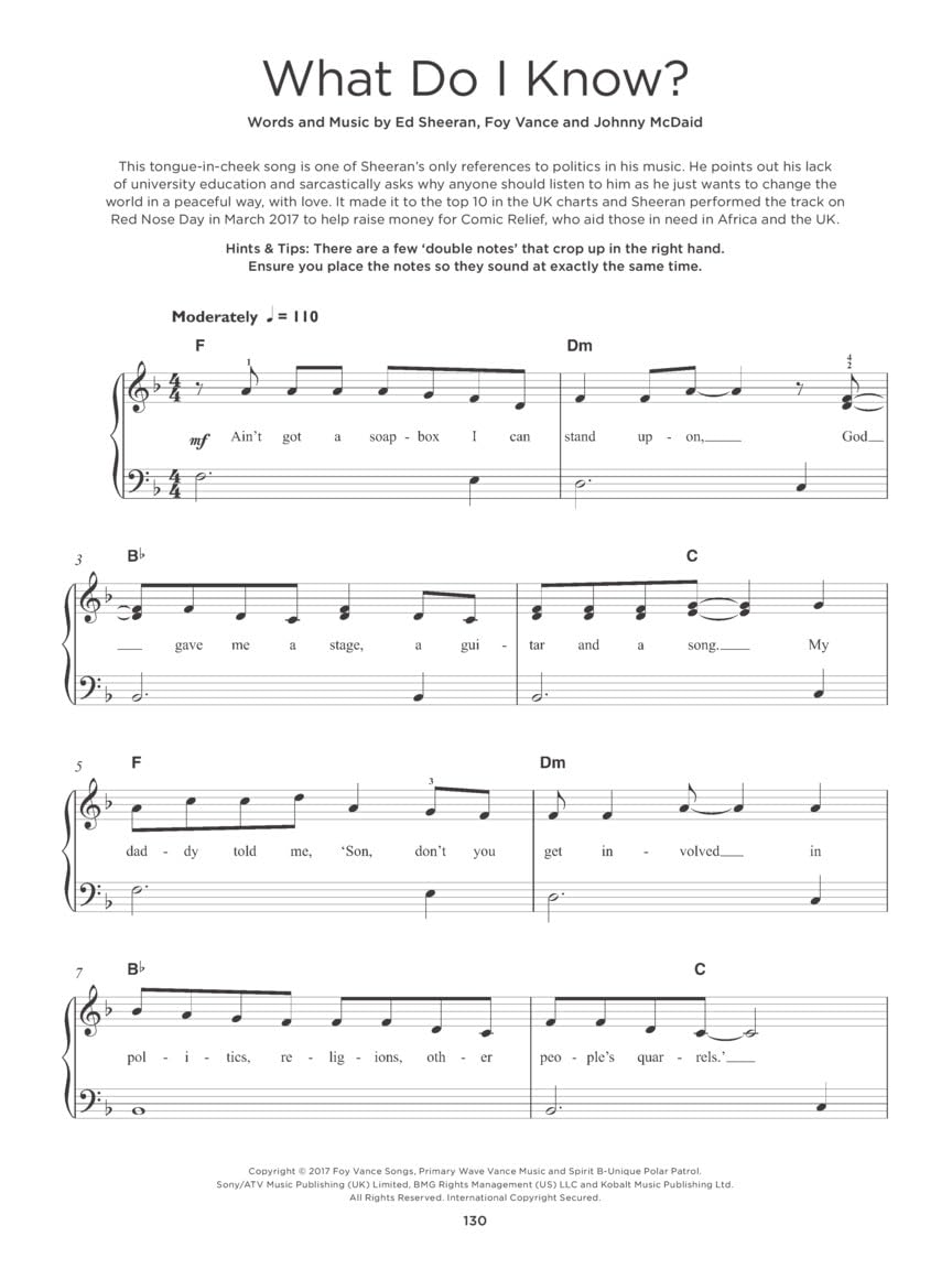Ed Sheeran - REALLY EASY Piano: 40 Ed Sheeran Songs