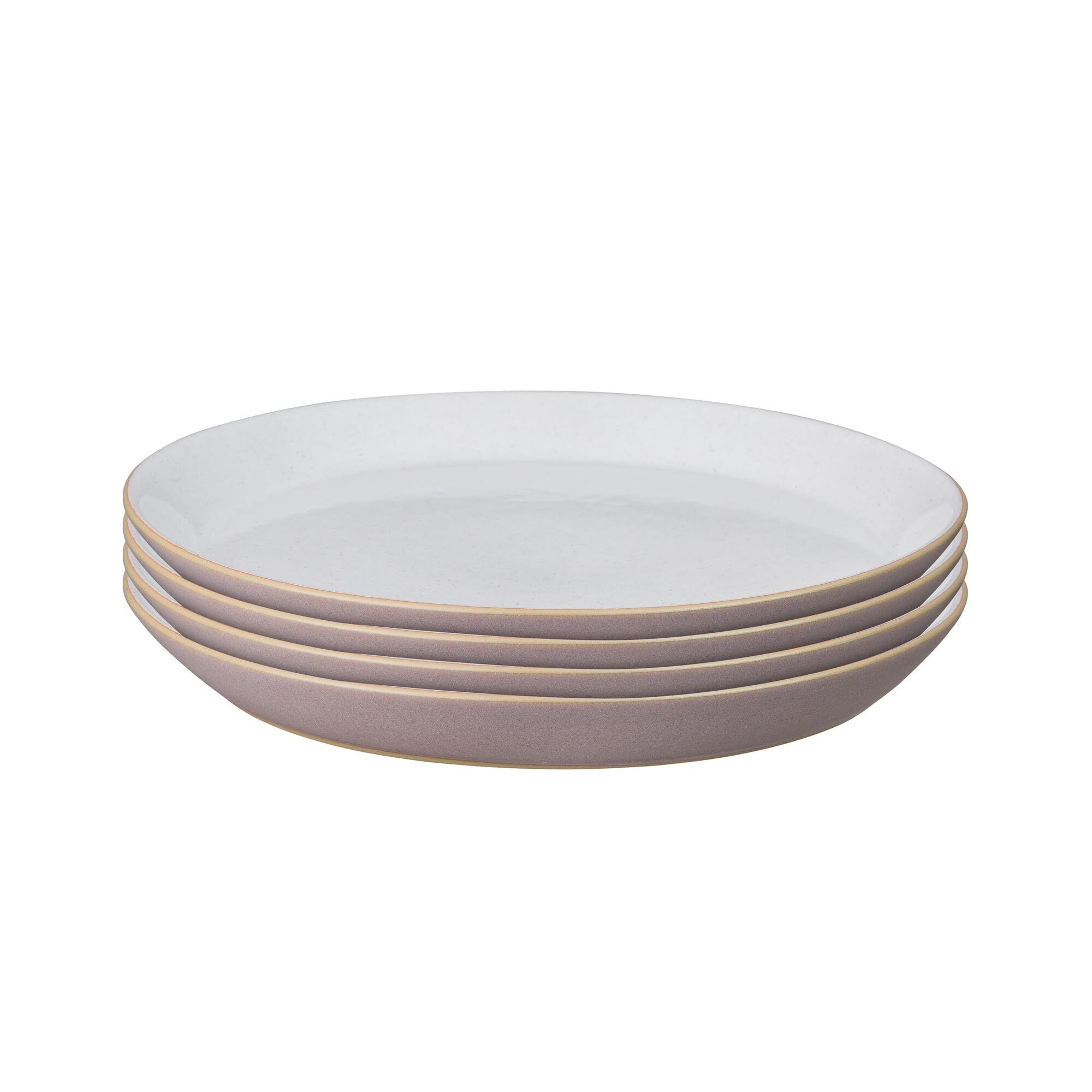 Denby - Impression Pink Medium Plates Set of 4 - Dishwasher Microwave Safe Crockery - Ceramic Stoneware Tableware Plates For Lunch & Dinner