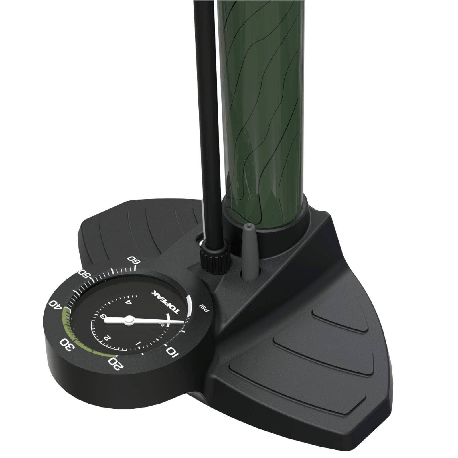 Topeak Standpumpe Joeblow Mountain ll, Schwarz Grün, 15700203