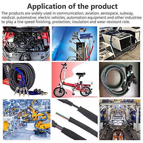 Cable Tidy Sleeve, Cord Protector Wire Loom Tubing Cable Sleeve Split Sleeving for USB Power Cord Audio Video Cable – Protect Cat from Chewing Cords, Black (10mm 3M) - Image 3