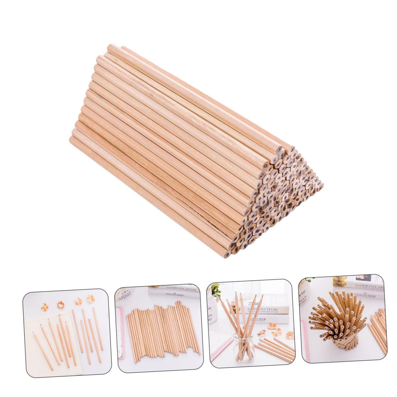 Amazon | EXCEART 木製鉛筆 50本セット 学生用スケッチ鉛筆 7インチ