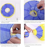 Vista 7 de Juego de 6 globos de linternas de papel para decoración de bodas, cumpleaños, compromisos, fiestas de Navidad