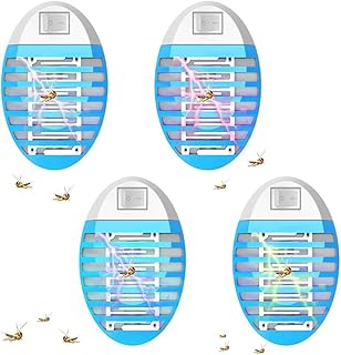 Mosquito Killer Lamp,Electric Fly Zapper Killer,Fly Killer,Fly Zapper with UV Light,Powerful Indoor Electric Mosquito Bug Zapper,Insect Trap Lamp,Mini Pest Repellent for Mosquito/Flies（4 pack）