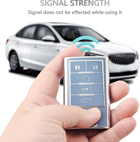 Miniatura 5 de OFFCURVE Funda para llavero con llavero para Cadillac, funda protectora de TPU para llave de automóvil Cadillac SRX ATS ELR XTS 2010 2011 2012 2013