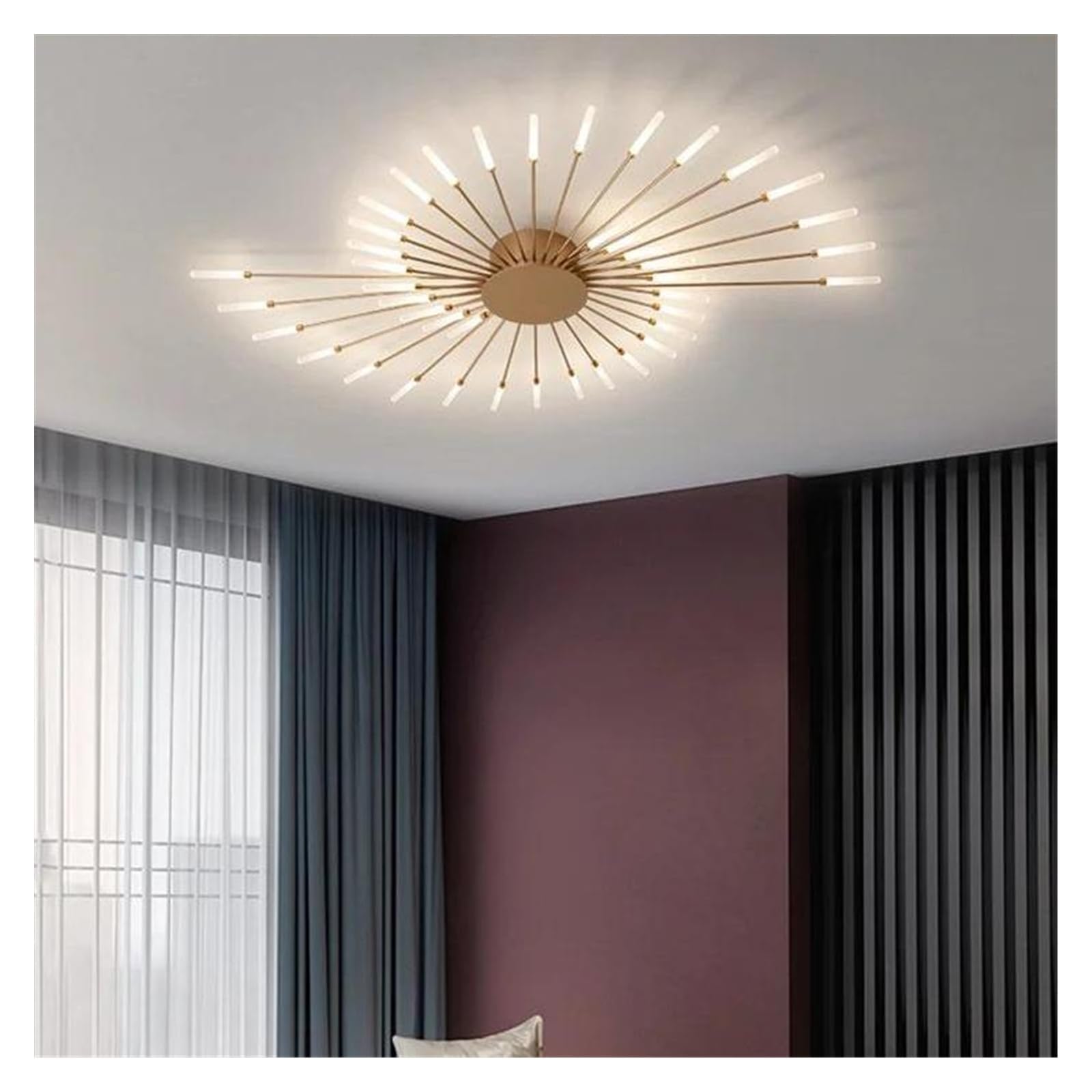 Lustre feu d'artifice romantique orné de poésie pour illuminer la chambre à coucher avec douceur