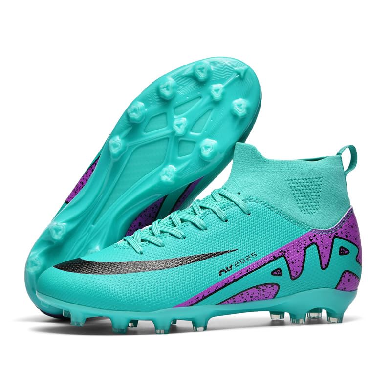 Soccer Cleats for Mens Womens, Indoor Football Cleat Shoe Unisex Youth Students Running Training Non-Slip Rugby AG FG TF Athletic for Outdoor Turf