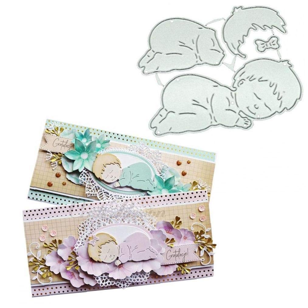 Zonfer Slapen Baby Snijmallen Craft Stempels Embossing Kaart Maken Stencil Frame Snijmal