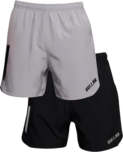 BULLAR Premium Polyester Training Shorts Combo, Gym wear, Running, Sports,Workout Dryfit, Quick Dry Shorts with Drawstring