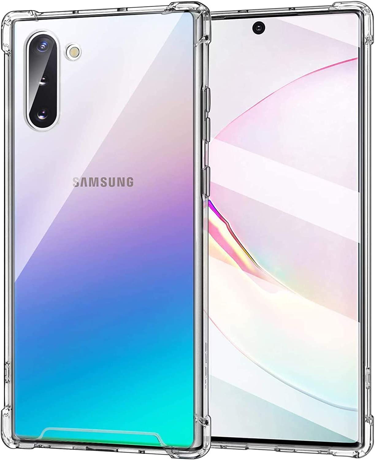 Zege for Samsung Galaxy NOTE 10 clear silicone case soft TPU transparent clear anti scratch cover with reinforced shockproof bumper edge to edge corner protection for Samsung Galaxy NOTE 10 CLEAR Samsung NOTE 10