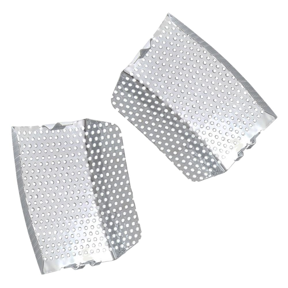 MASO Inserti di copertura per pinza anteriore per moto, inserti per schermo pinza anteriore per moto, inserto pinza freno anteriore, copertura pinza anteriore in rete per moto, argento
