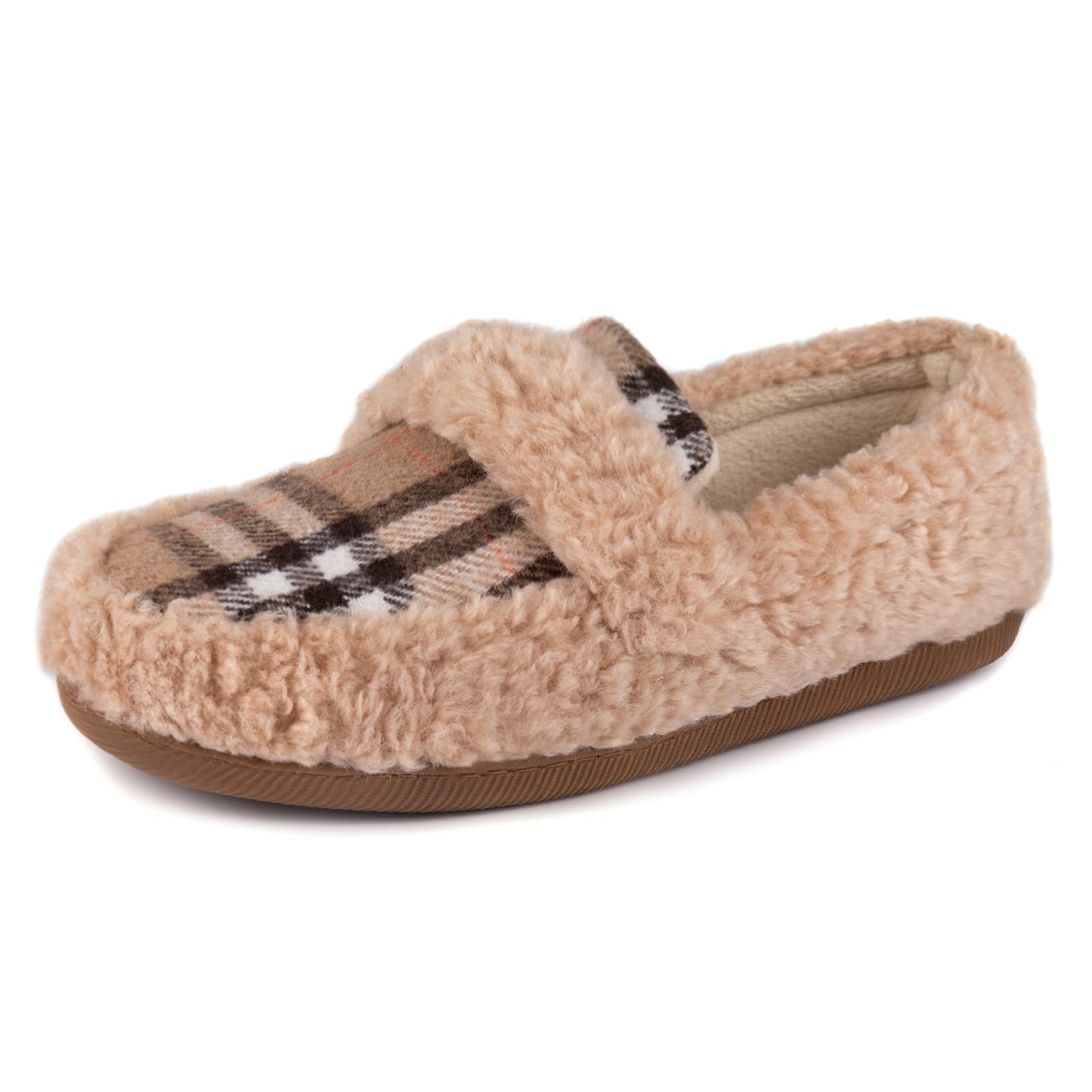 ZizorWomen's Memory Foam Cozy Fuzzy Fleece Comfy Slippers, Ladies Indoor or Outdoor House Shoes