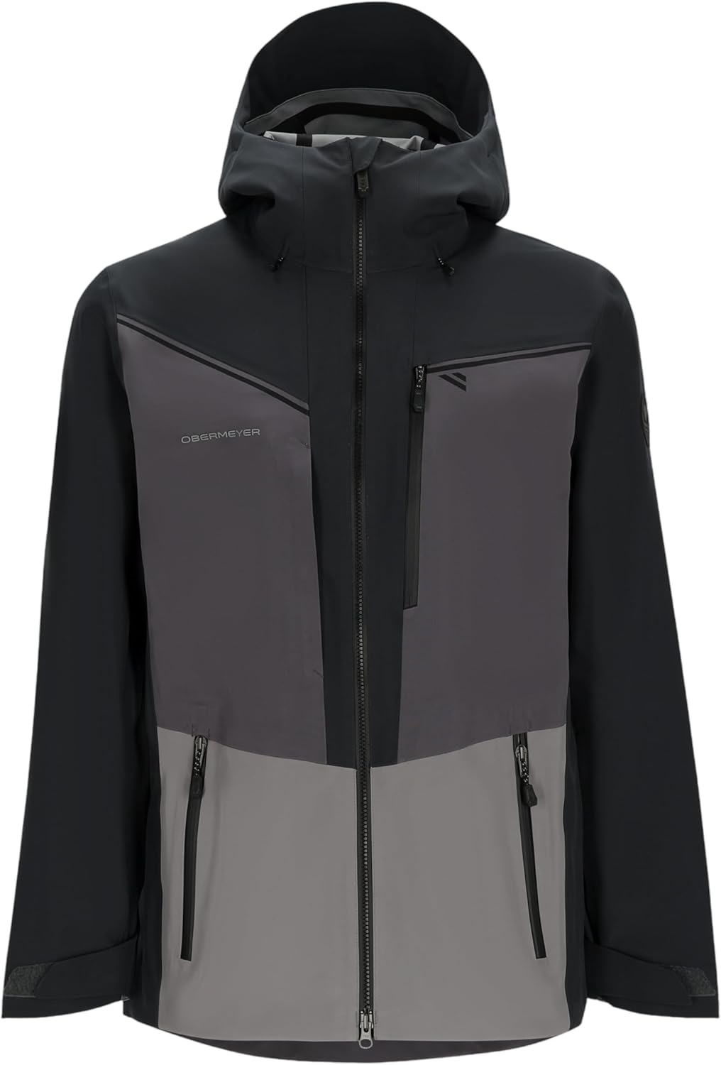 Obermeyer Foraker Shell Jacket For Men - Attached Hood and Long Sleeves and Adjustable Cuffs, Chic and Comfy Jacket