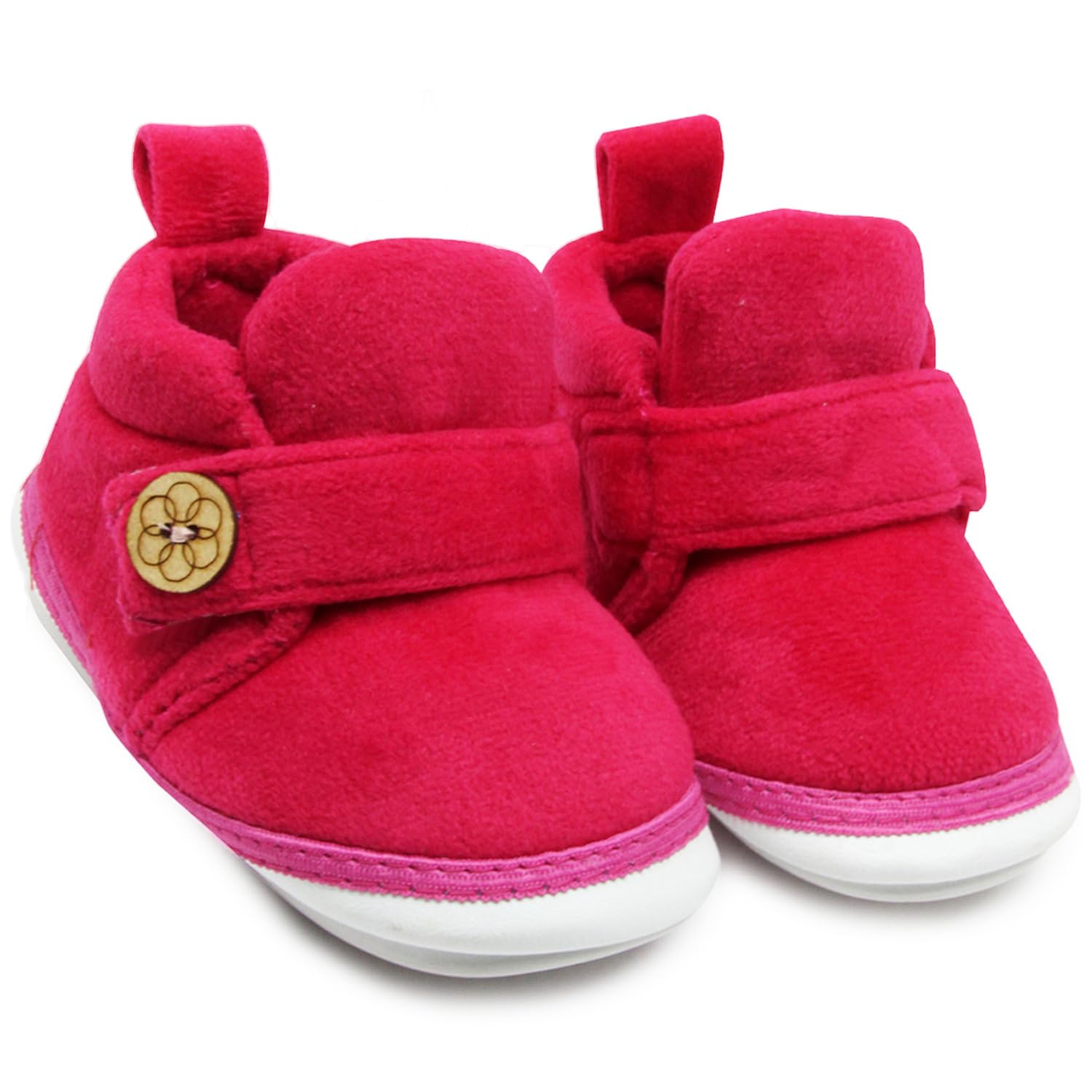 Neska Moda 12 to 15 Months Baby Boys & Girls Velvet Hook & Loop Chu Chu Sound Shoes/Booties (Rani)-BT2039 (B0CG3HMTP2) Amazon Price History, Amazon Price Tracker