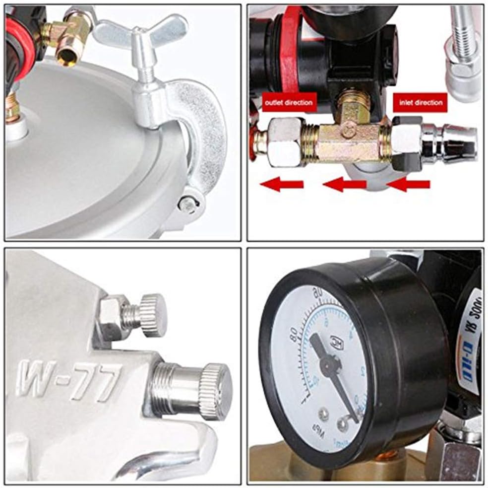 10L Pneumatic Imitation Stone Paint Pressure Spray Gun Colourful Lacquer Airbrush High-Capacity Pressure Bucket Marble Paint (Caliber Optional)